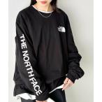 tシャツ 国内未発売 USモデル THE NORTH FACE(ザ・ノースフェイス)/袖ロゴ ロンT ルーズフィット オーバーサイズ 長袖Tシャツ/M