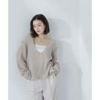 ニット セーター 「Oggi5月号掲載」ディープVネックボクシーニット レディース