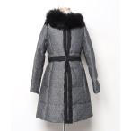 ショッピング毛皮 「LANVIN en Bleu」 ダウンコート 36 ブラック レディース