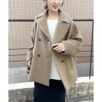 「TICCA」 ピーコート FREE グレー レディース