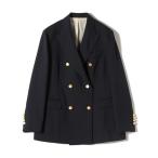ジャケット テーラードジャケット SHIPS Primary Navy Label:ダブル ブレスト ブレザー レディース