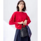 ニット セーター フラワーメタルドルマン ニット レディース