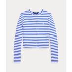 カーディガン ストライプド ストレッチ ポンチ カーディガン キッズ 子供服 女の子