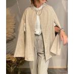 [SUGAR BISKET] пончо свободный бежевый женский 