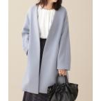 ショッピングnano 「NANO universe」 ノーカラーコート 36 ライトブルー レディース