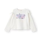 tシャツ 「人気商品再入荷」「直営店で取り扱い無し」ぬいぐるみロゴ 長袖Tシャツ キッズ 子供服 女の子
