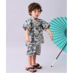 浴衣 甚平スーツ(波柄) キッズ 子供 男の子