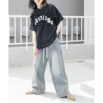 ジーンズ デニム デニムパンツ 「2サイズ展開」ドローストリングデニム レディース