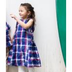 ワンピース 播州織チェックティアードワンピース キッズ 子供服 女の子