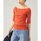 tシャツ IENA LA BOUCLE コンパクトベアボートネックカットソー レディース
