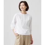 tシャツ 「洗える」プレーティングジャージー バンドカラー カットソー レディース