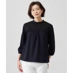 tシャツ 「洗える」プレーティングジャージー モックネックカットソー レディース