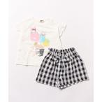 tシャツ 3柄スイーツmimiプリントT+キュロットセット(80〜140) キッズ 子供服 女の子