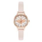 腕時計 「OLIVIA BURTON/オリビアバートン」シグネチャー - ミニ ラッキービー シルバー ホワイト ライトブラッシュ レザー レディース