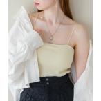 tシャツ ２wayカップ付きリブキャミ レディース