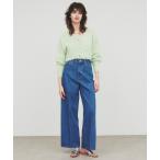 ジーンズ デニム デニムパンツ 「マシンウォッシュ」コットンデニムフレアパンツ レディース