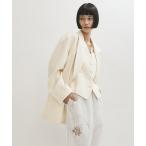 ジャケット テーラードジャケット リネンMIXオーバージャケット レディース