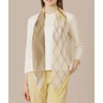 ストール マフラー 「婦人画報掲載」「Looped Scarf/ループドスカーフ」チェックストライプループドスカーフ レディース
