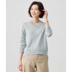ニット セーター 「洗える」GIMA COTTON ミックスカラー Vネック ニット レディース