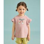 tシャツ 半袖楊柳フリル袖トップス(さくらんぼ) キッズ 子供服 女の子