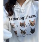 パーカー ねこ顔パーカー レディース