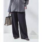 スラックス パンツ ダブルクロスワイドパンツ レディース