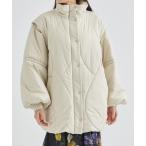 ダウンコート ダウンジャケット 「AMERI/アメリ」2WAY WAVE STITCH PADDED JACKET/ダウンジャケット/ダウンベスト/ア
