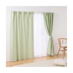 インテリア 綿洗いざらし平織ノンプリーツカーテン　幅１００×丈１７８ｃｍ用