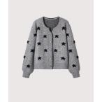 カーディガン スターデコカーディガン Star Decor Gray Cardigan レディース