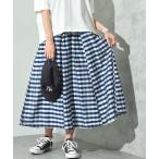スカート ウエストゴムギンガムチ