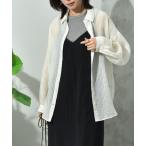 ブラウス シャツ シアーストライプ