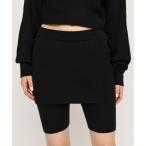 スラックス パンツ LAYERED KNIT S/PT レイヤード ニット ショートパンツ レディース