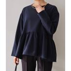 ブラウス シャツ ダブルクロスペプラムブラウス レディース