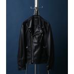 「ANPAS」 「lift up」ライダースジャケット M ブラック メンズ