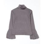 [DouDou] оборка трикотажный джемпер с длинным рукавом 38 серый женский 