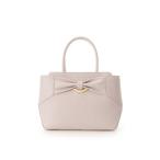 ハンドバッグ リボンモチーフ スプリットレザーハンドバッグ