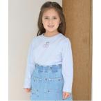 tシャツ 「ソフトコットン」アソートラインストーンモチーフパフAラインTシャツ キッズ 子供服 女の子