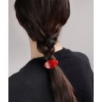 ヘアゴム カラービジューオーバルプレートヘアゴム