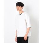 tシャツ フェイクレイヤード キーネックTシャツ 七分袖 メンズ