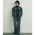  выставить Colorless fringe zip-up denim setup / no color бахрома Zip выше Denim выставить мужской re