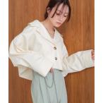 コート アウター ルーズショートトレンチジャケット レディース