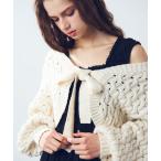 ショッピングスパンコール カーディガン スパンコールケーブルリボンボレロ レディース