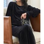 ショッピングパフスリーブ ワンピース パフスリーブベロアロングワンピース