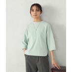 tシャツ 7分袖シンプルカットソー レディース