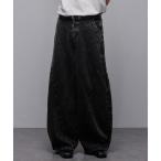 ジーンズ フェイデッド ワイドバギーカーブデニムパンツ メンズ レディース
