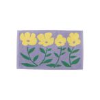 タオル 抗菌防臭タオルマット フラワー パープル