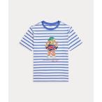 tシャツ Polo ベア ストライプド コットン ジャージー Tシャツ キッズ 子供服 男の子