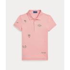 ポロシャツ エンブロイダリー ストレッチ メッシュ ポロシャツ キッズ 子供服 女の子