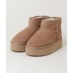 「EMU Australia」 ムートンブーツ 23.0cm ベージュ レディース