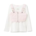 tシャツ リボン刺繍ビスチェ&長袖Tシャツセット キッズ 子供服 女の子